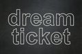 Business concept: Dream Ticket on chalkboard background Royalty Free Stock Photo