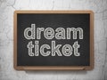 Business concept: Dream Ticket on chalkboard background Royalty Free Stock Photo