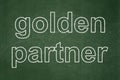 Business concept: Golden Partner on chalkboard background Royalty Free Stock Photo
