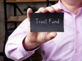 Business concept about Trust Fund Q with inscription on the sheet