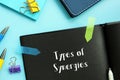 Business concept about Types of Synergies with sign on the page Royalty Free Stock Photo