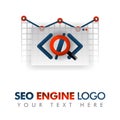 Business concept of vector illustration. SEO logo, marketing strategy, online promotion, internet ad, advertising, business promot