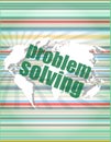 Business concept: words problem solving on digital screen Royalty Free Stock Photo