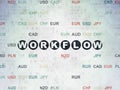 Business concept: Workflow on Digital Data Paper background