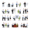 Business Conference Icons Set Royalty Free Stock Photo