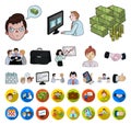 Business Conference And Negotiations cartoon,flat icons in set collection for design.Business and training vector symbol Royalty Free Stock Photo