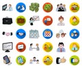 Business Conference And Negotiations cartoon,flat icons in set collection for design.Business and training vector symbol Royalty Free Stock Photo