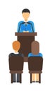 Business conference people vector illustration.