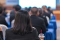 Business Conference and Presentation in meeting room, Audience listens to speech of the lecturer at conference hall Royalty Free Stock Photo