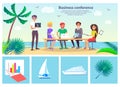 Business Conference Seaside Vector Illustration Royalty Free Stock Photo