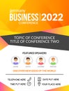 Business conference simple template invitation. Geometric magazine conference or poster business meeting design banner