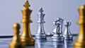 Business confrontation battle make by chess