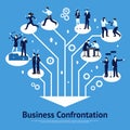 Business Confrontation Flat Graphic Design