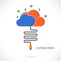 Business connection and cloud technology computing. Business and