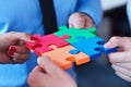 Business Connection Corporate Team Jigsaw Puzzle Concept Royalty Free Stock Photo