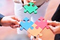 Business Connection Corporate Team Jigsaw Puzzle Concept Royalty Free Stock Photo