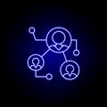 Business connection line neon icon. Elements of Business illustration line icon. Signs and symbols can be used for web, logo, Royalty Free Stock Photo