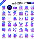 Business consultant icons Royalty Free Stock Photo