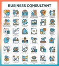 Business consultant icons Royalty Free Stock Photo