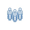 Business consultants line icon concept. Business consultants flat vector symbol, sign, outline illustration.