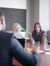 Business consultants while working in a team.A group of young workers at a meeting in the company conference room Royalty Free Stock Photo