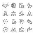 Business Consulting - Line Icons Royalty Free Stock Photo