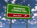 Business consulting traffic sign Royalty Free Stock Photo