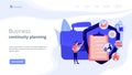 Business continuity and disaster recovery concept landing page