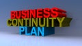 Business continuity plan on blue