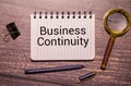 Business continuity text concept isolated over white background Royalty Free Stock Photo