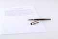 Business contract with pen is ready to sign Royalty Free Stock Photo