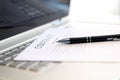 Business contract with pen is ready to sign Royalty Free Stock Photo