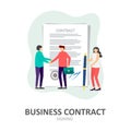 Business contract signing. Corporate document