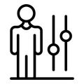 Business contribution icon, outline style