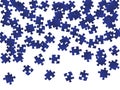 Business conundrum jigsaw puzzle dark blue parts
