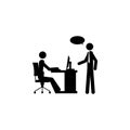 business conversation icon. Element of people at work icon for mobile concept and web apps. Detailed business conversation icon ca Royalty Free Stock Photo