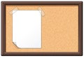 Business Corkboard and blank paper