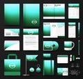 Business corporate identity template set with logo Royalty Free Stock Photo