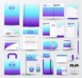 Business corporate identity template set with logo Royalty Free Stock Photo