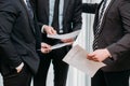 Business corporate men discuss contract agreement Royalty Free Stock Photo