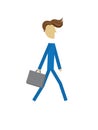 Business corporate person blue case