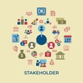 Business corporate stakeholder and company icons