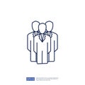 Business corporate team doodle icon. Team leadership or community concept. people working together. Social network group logo