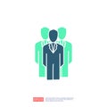 Business corporate team doodle icon. Team leadership or community concept. people working together. Social network group logo Royalty Free Stock Photo