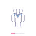 Business corporate team doodle icon. Team leadership or community concept. people working together. Social network group logo