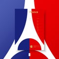 Business corporate templates for flyers, brochure, report. France flag background. Vector Royalty Free Stock Photo