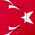 Business corporate templates for flyers, brochure, report. Turkey flag background. Vector Royalty Free Stock Photo