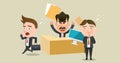 Business corporation Scolding concept flat character