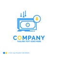 Business, cost, cut, expense, finance, money Blue Yellow Busines Royalty Free Stock Photo