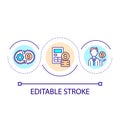 Business costs calculation loop concept icon